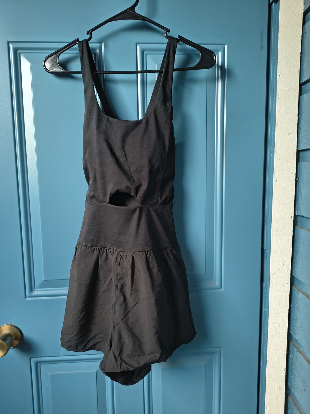 Women's Black Skirted One-Piece Swimdress